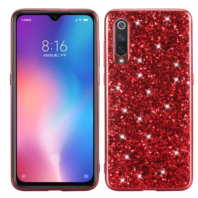 Шикарный Блестящий чехол Mi9 для Xiaomi 9 6 39 дюймов роскошный мягкий карбоновый