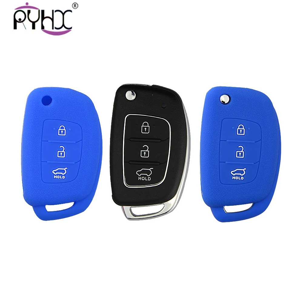 Моющийся 3 кнопки флип силиконовый для ключа автомобиля чехол hyundai ix45 i10 i20 i30 ix25 ix35
