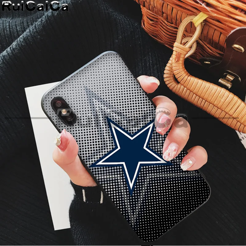 RuiCaiCa dallas cowboys DIY красивые аксессуары для телефонов, чехол для iPhone X XS MAX 6 6S 7 7plus 8 8Plus 5 5S XR
