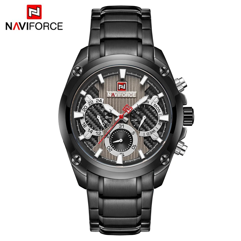 NAVIFORCE Fashion Casual Brand Waterproof Quartz Watch Men Military Stainless Steel Sports Watches Man Clock Relogio Masculino | Наручные