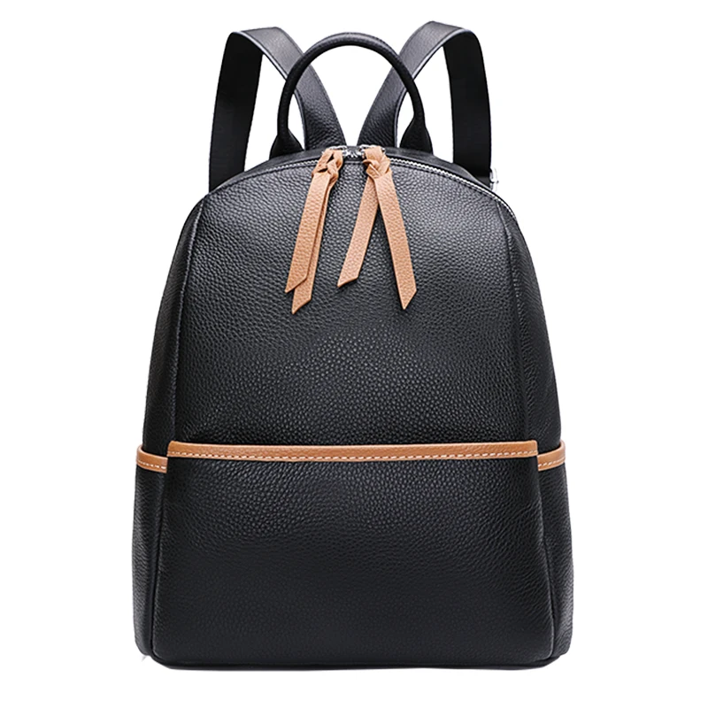 Женский рюкзак из натуральной яловой кожи простой дорожный школьная сумка для