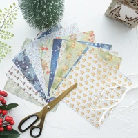 24 sheets diy 12 style 15 215 2cm winter leaves elk star theme craft paper as scrapbooking creative paper diy handmade gift use