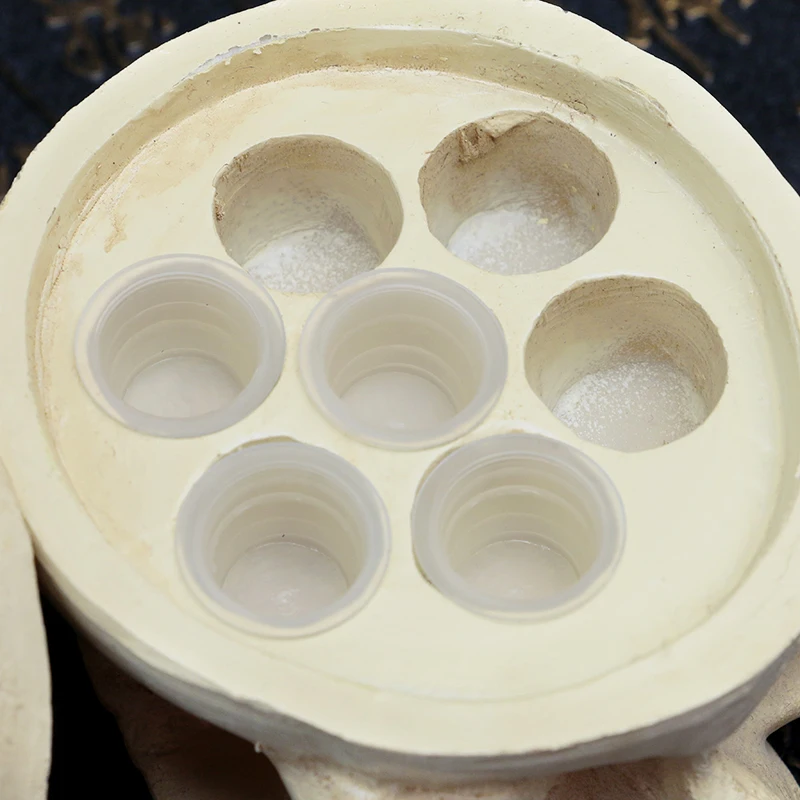 Голова черепа 7 отверстий жесткая смола тату чернила чашки/колпачки-держатели