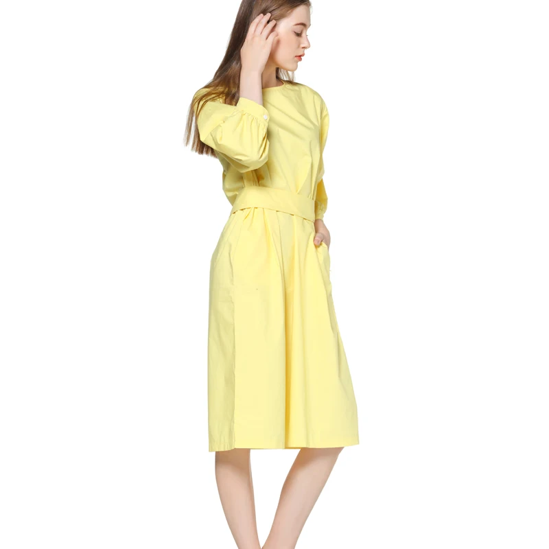 GetSpring женское платье с длиннным рукавом рубашка свободного кроя длинным