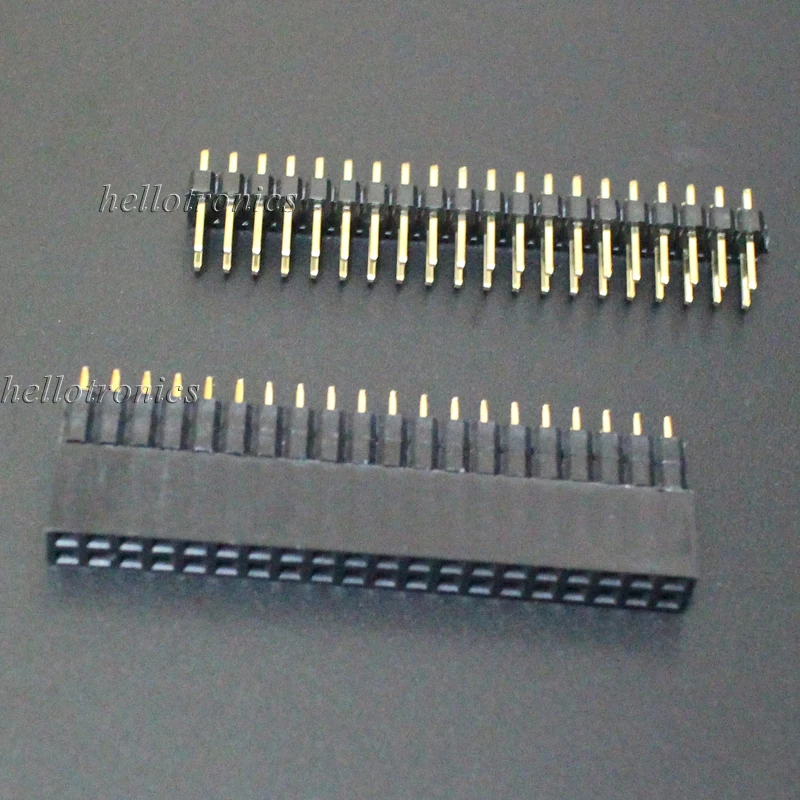 Hellotronics 2 шт./лот Raspberry Pi A + B 3 4 Male и Female 2x20 штырьков Штабелируемый GPIO Header|pi 2|pi api |