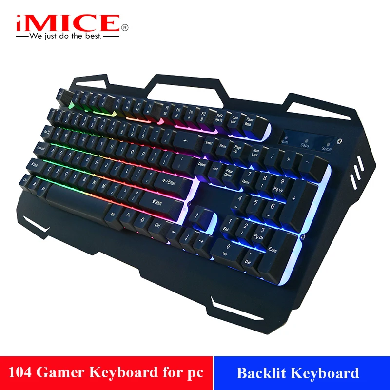 IMice 104 клавиш компьютерная игровая клавиатура Проводные usb-геймеры плавающая с