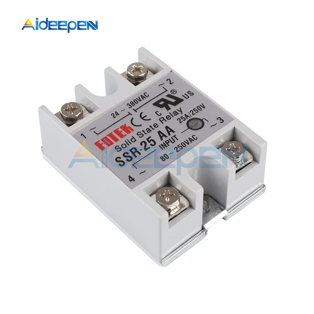 Твердотельный релейный модуль SSR-25AA SSR-25 AA SSR 25A 80-250VAC вход на 24-380VAC выход промышленности управления