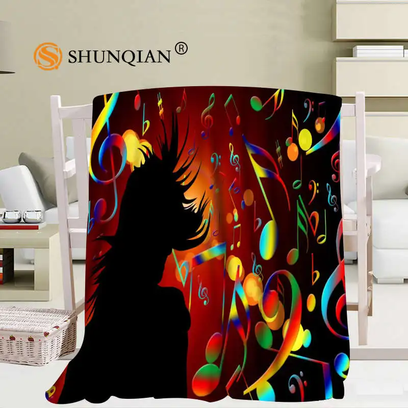 melhor Música Abstrato Cobertor Macio Diy Sofá Cama Lance Cobertor Criança Adulto Quente Cobertor Personalizado 56x80inch50x60inch40x50inch