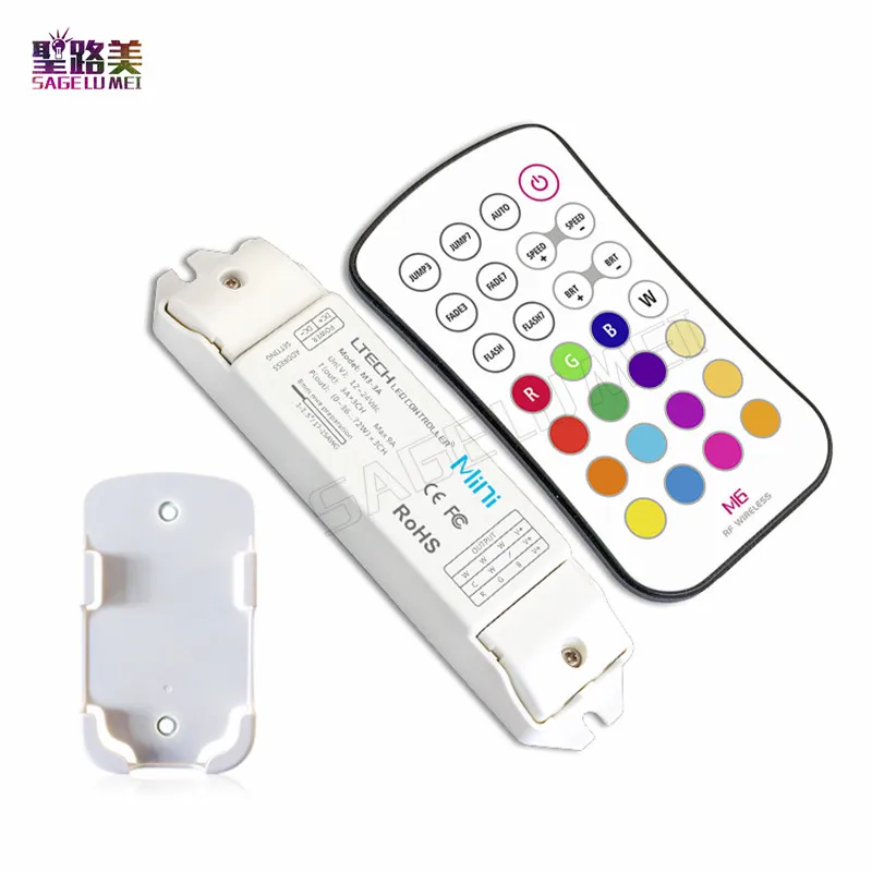 LETCH DC12V светодиодный RGB полосы мини контроллер с РЧ пультом Панель Беспроводной CV