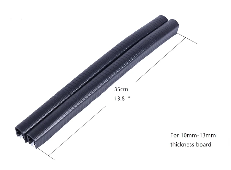 2 Pcs U Shape Skateboard Protection Rails For Longboard And Double Rocker Function 35cm(13.8") Long