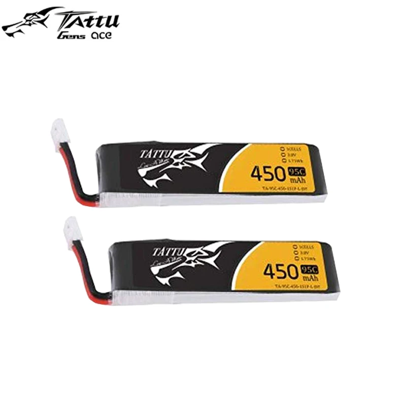Литий полимерный аккумулятор Tattu 450 мАч 3 8 в HV 95C 1S1P с фоторазъемом для крошечной