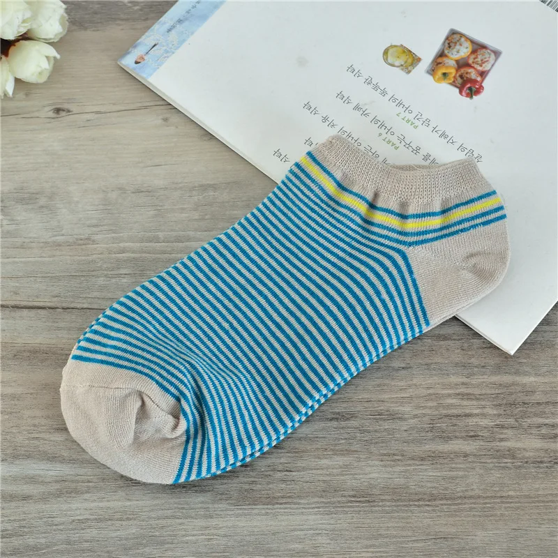 Женские летние хлопковые носки с принтом фруктов в полоску | Женская одежда