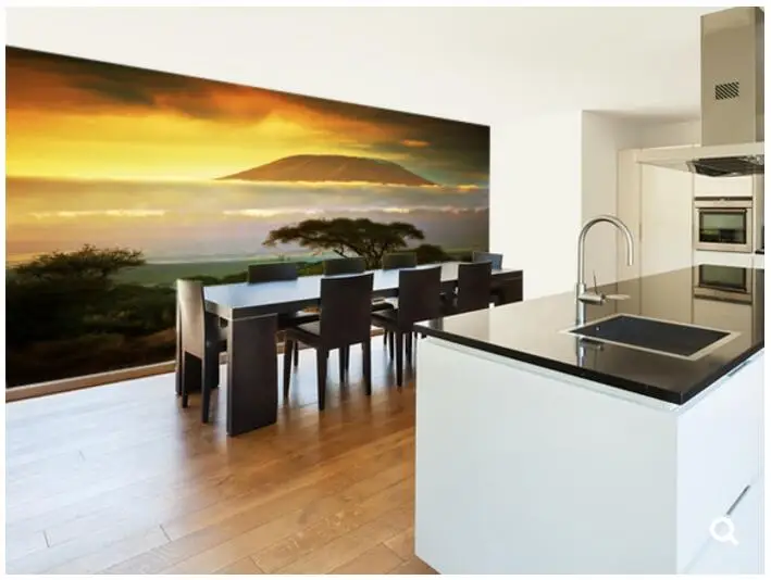 

Custom natural landscape wallpaper,Mount Kilimanjaro,modern photo mural for living room restaurant store wall wallpaper