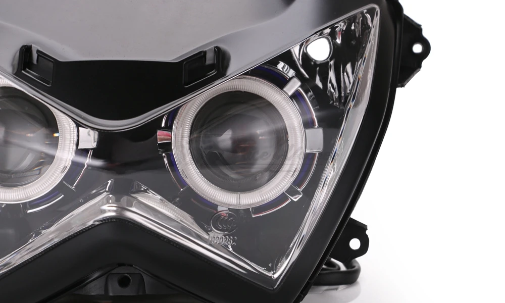 Halo Eye HID проектор на заказ головной светильник в сборе для Kawasaki Z800 z250 2013 синий светильник