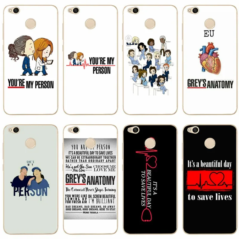 Чехол для телефона из ТПУ с изображением анатомии You Are My Person Greys redmi 4A 4X 5 5a 5Plus note 4