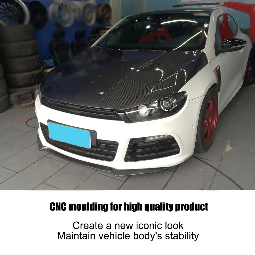 3 шт. передний спойлер из углеродного волокна/фап для Volkswagen VW SCIROCCO R 2009