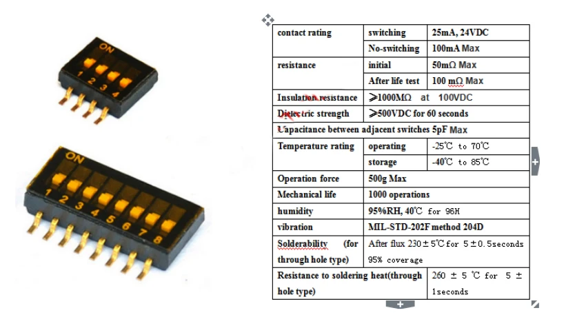 SMD переключатель кода набора 1 27 мм ножной шаг кодирующий черный IC Тип пластырь