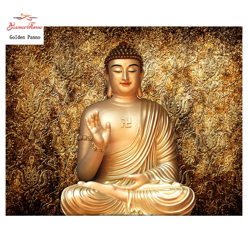 

Golden Panno,Needlework,Embroidery,DIY Buddha Painting,Kits,14ct Kind of Buddha,Cross-stitch,Sets For Embroidery,Christmas12.4