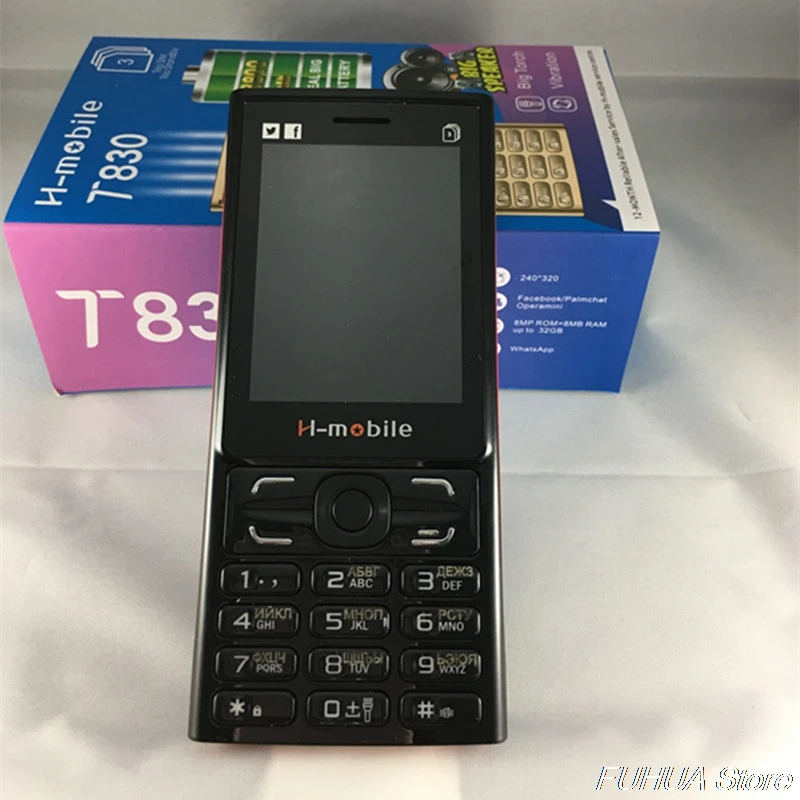 H Mobile T830 три sim карты режима ожидания большой фонарь динамик Вибрация радио