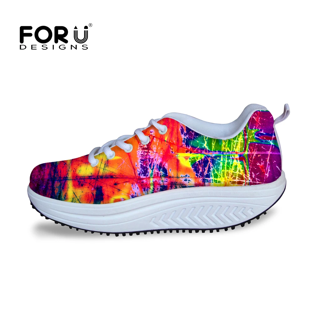 FORUDESIGNS Height Increasing Women Slimming Swing Shoes Multicolor Teen Girls Rocking Wedge Zapatillas Mujer | Обувь