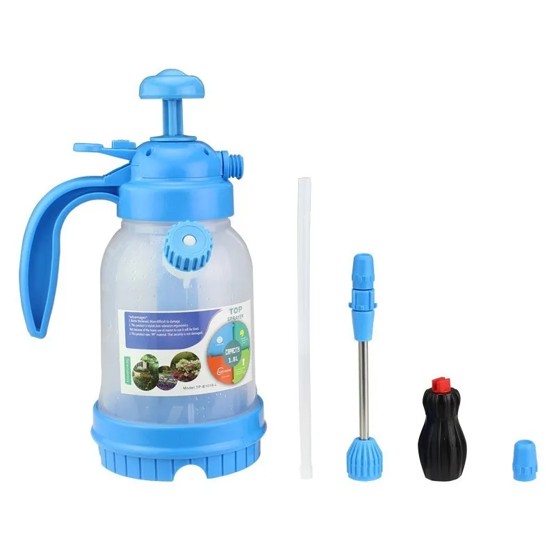 2L Blue Portable Hand Pressure Foam Sprayer Water Spray Bottle Gardening Watering Can for Car Wash Window Foam Nozzle Cleaning Tools - Цвет: 2L Blue