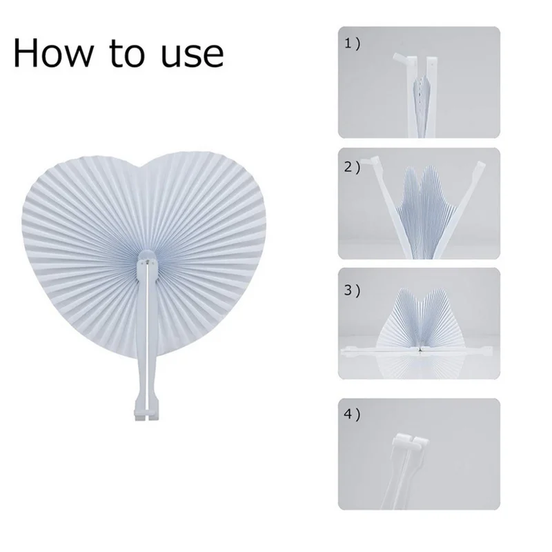 2 шт. веер из белой бумаги (в виде сердца) украшение для украшения свадьбы