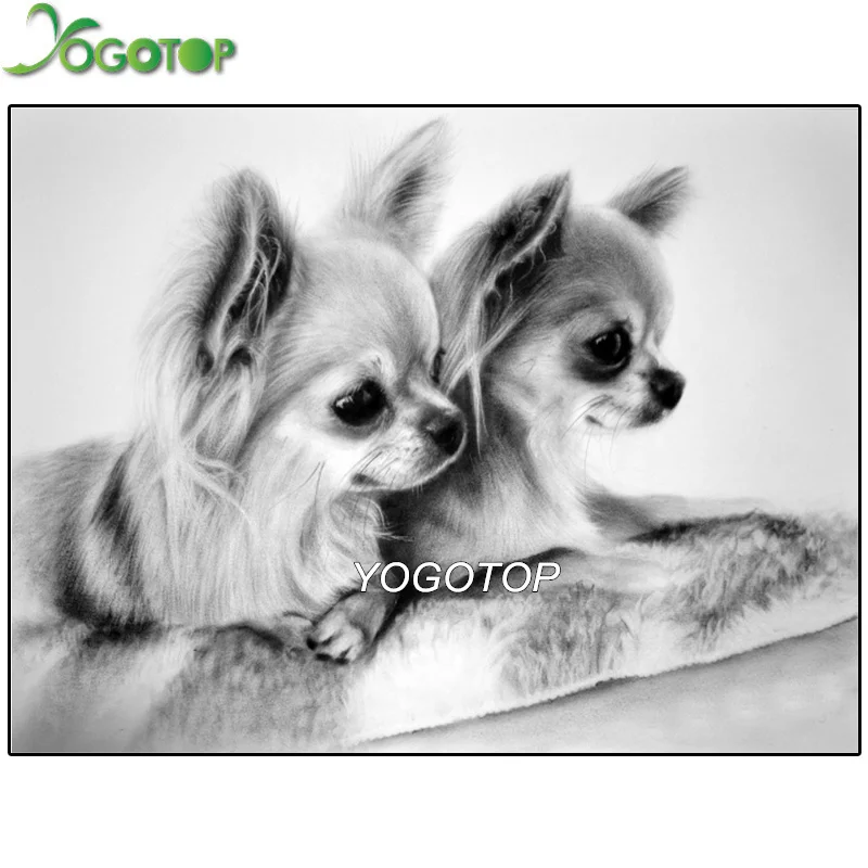 YOGOTOP Full Square/Round Drill 5D DIY Diamond Painting &quotChihuahua dog animal&quot Embroidery Cross Stitch Wall Art Gift YY616 | Дом и сад