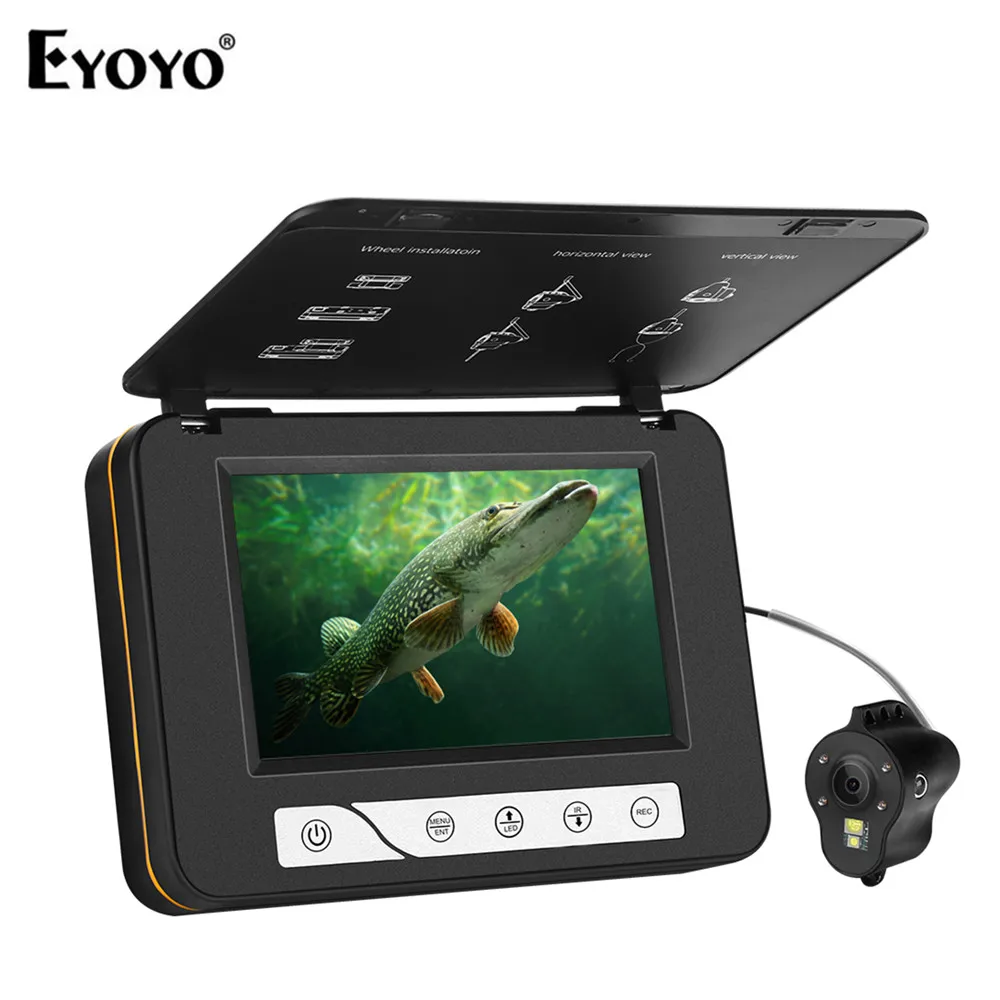 Камера для подводной рыбалки Eyoyo EF15R светодиодный видеорегистратор с функцией