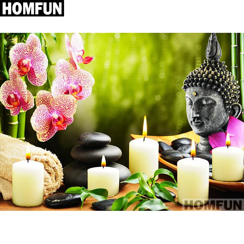 Набор для алмазной вышивки HOMFUN A01757 картина из квадратных/круглых страз сделай