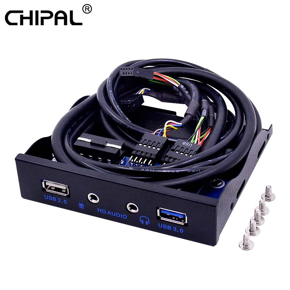 10 шт. 20pin 4 порта USB 2 0 3 концентратор ПК Передняя панель HD Audio3.5mm разъем для