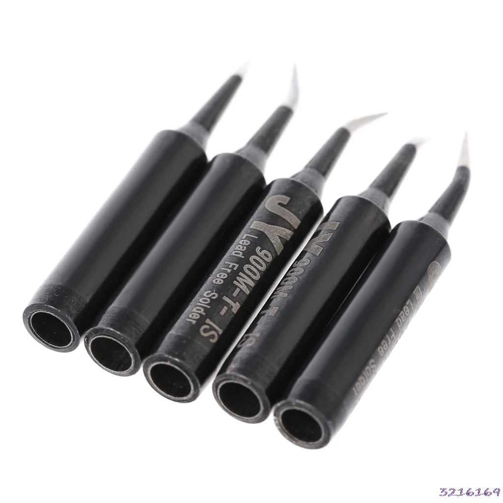 

5 Pcs Solder Soldering Iron Tip 900M-T-SI Lead Free For Hakko Saike 936 852d+ 909D-43#