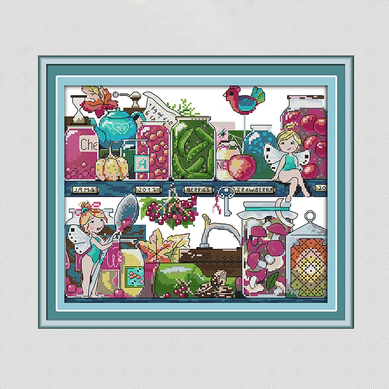 NKF хранение diy живопись Счетный напечатанный на холсте DMC 14 11CT Вышивка крестом
