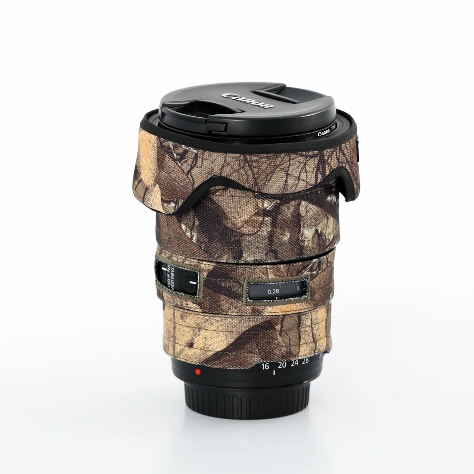 Линзы rolanpro камуфляж пальто дождевик для Canon EF 16-35 мм f4L IS USM объектив защитный рукав пистолеты одежда защитный чехол