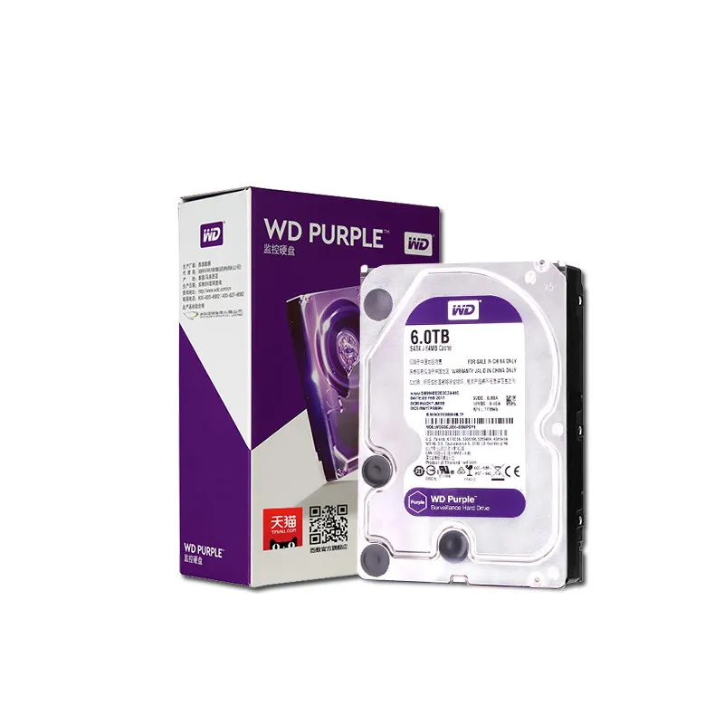 Жесткий диск WD Purple 6 ТБ HDD для наблюдения SATA 0 ГБ/сек. 3 5 &quot внутренний жесткий