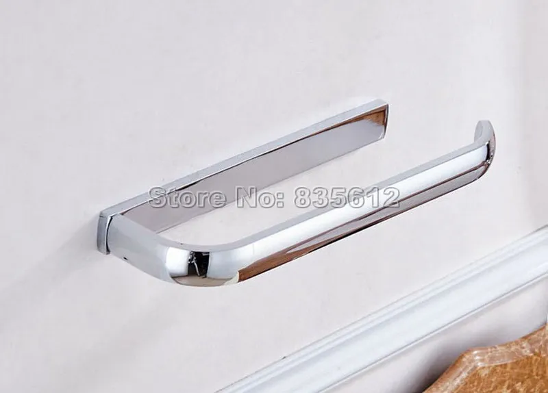 Настенный полированный хромированный одинарный держатель для полотенец полка