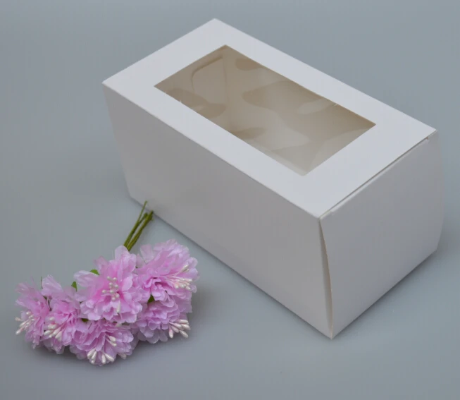 10 шт коробка с окном подарочные картонные коробки белого цвета бумажные