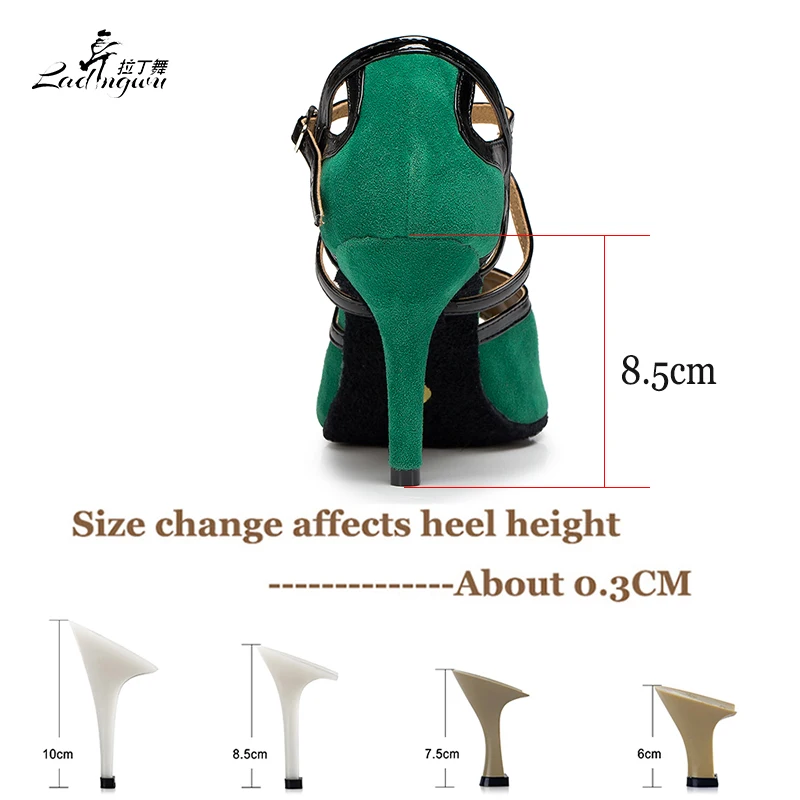 Женские Фланелевые сандалии Ladingwu с мягкой подошвой туфли для латинских танцев