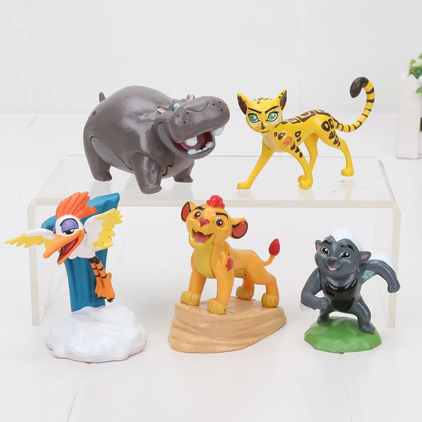 5pcs Фигурка короля льва, топпер для торта, львиная гвардия, король кион, Simba, фигурки, банга, беште, Фули, оно, украшения для кексов, принадлежности - Цвет: 5pcs