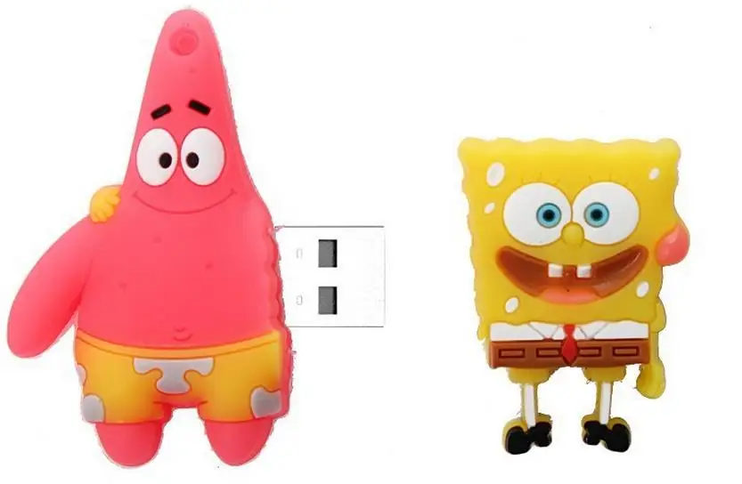 USB stick реальная емкость usb 2.0 flash drive Губка Боб Патрик стар мультфильм Pen Drive Memory Stick