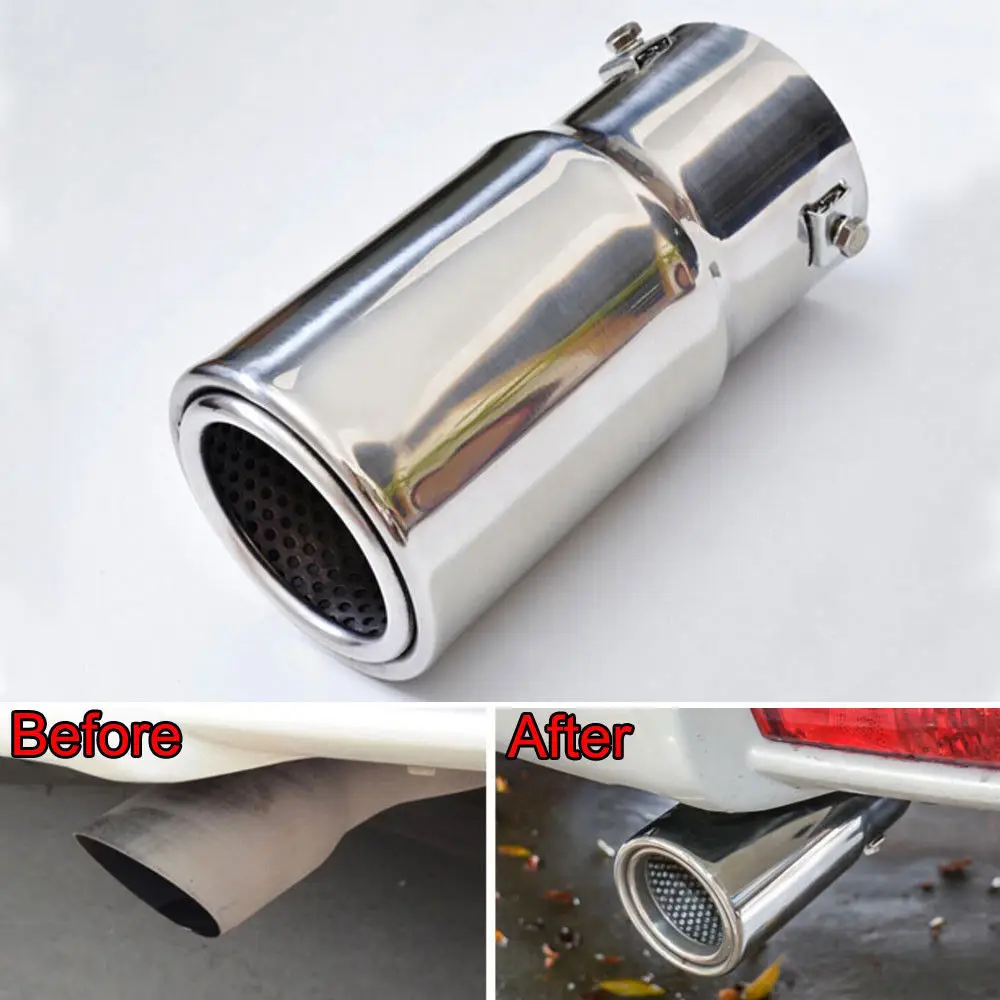 

Выхлопная труба с наконечником для барбекю @ FUKA 1x, выхлопная труба с наконечником из нержавеющей стали, подходит для Toyota Prado FJ150 2010-15