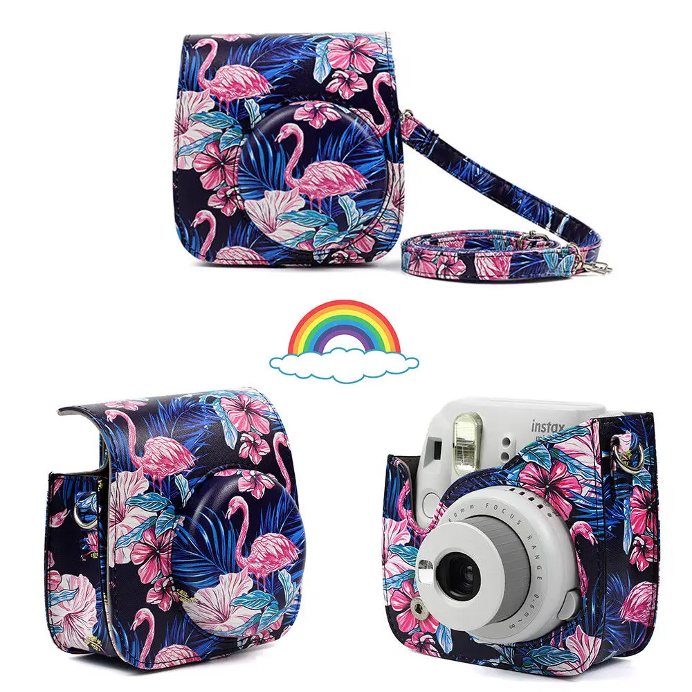 Чехол-сумка для Fujifilm Instax Mini 8 9 черный защитный чехол из искусственной кожи с