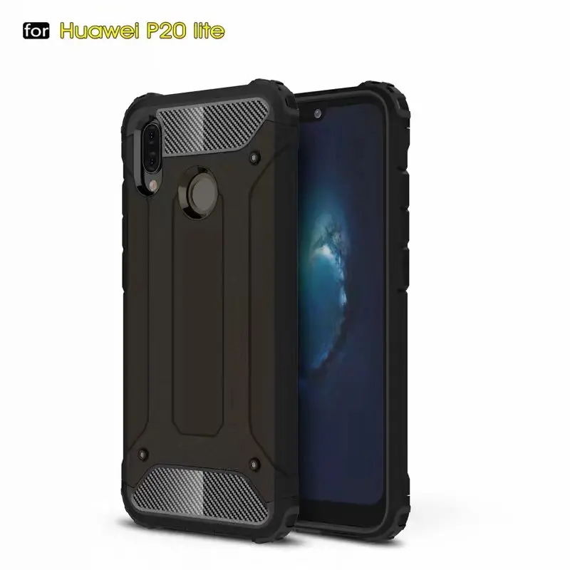 Корпус на P20 Lite резиновый ЖЕСТКИЙ бронированный чехол для Huawei P20lite тонкий бампер 5