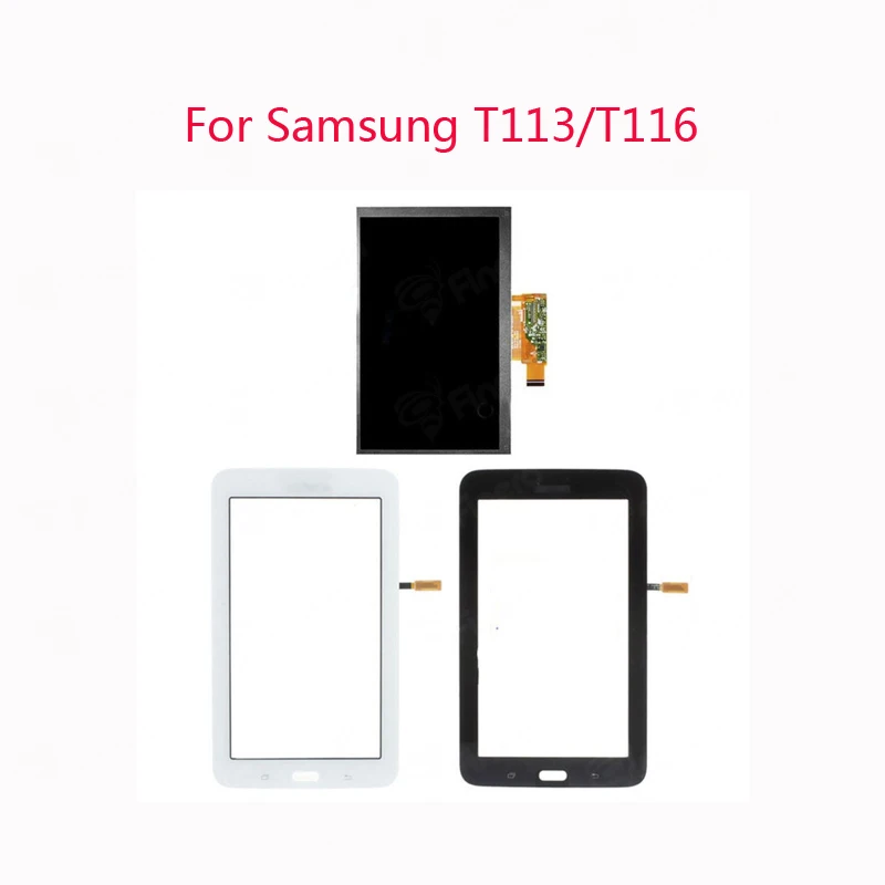 100% Новый оригинальный для Samsung GALAXY Tab 3 Lite SM-T113/T116 ЖК-дисплей + TP кодирующий