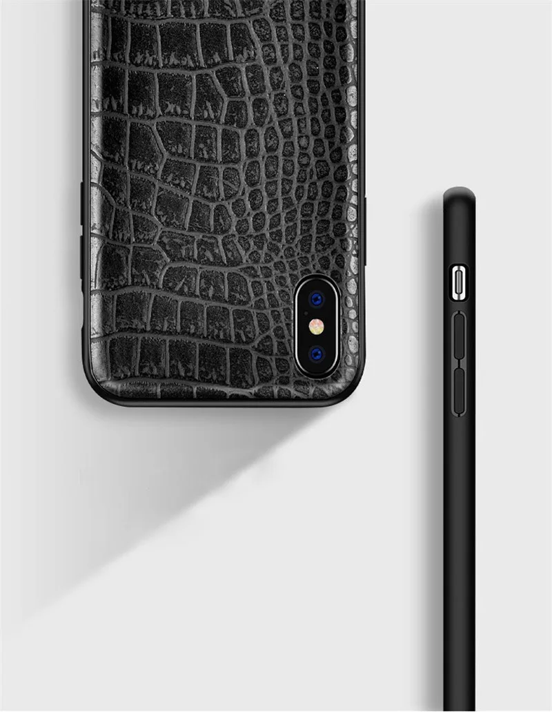 Роскошный 3D чехол из крокодиловой змеиной кожи для телефона iPhone 8 7 6 S 6 S Plus винтажный деловой PU кожаный чехол для iPhone X 8 Plus