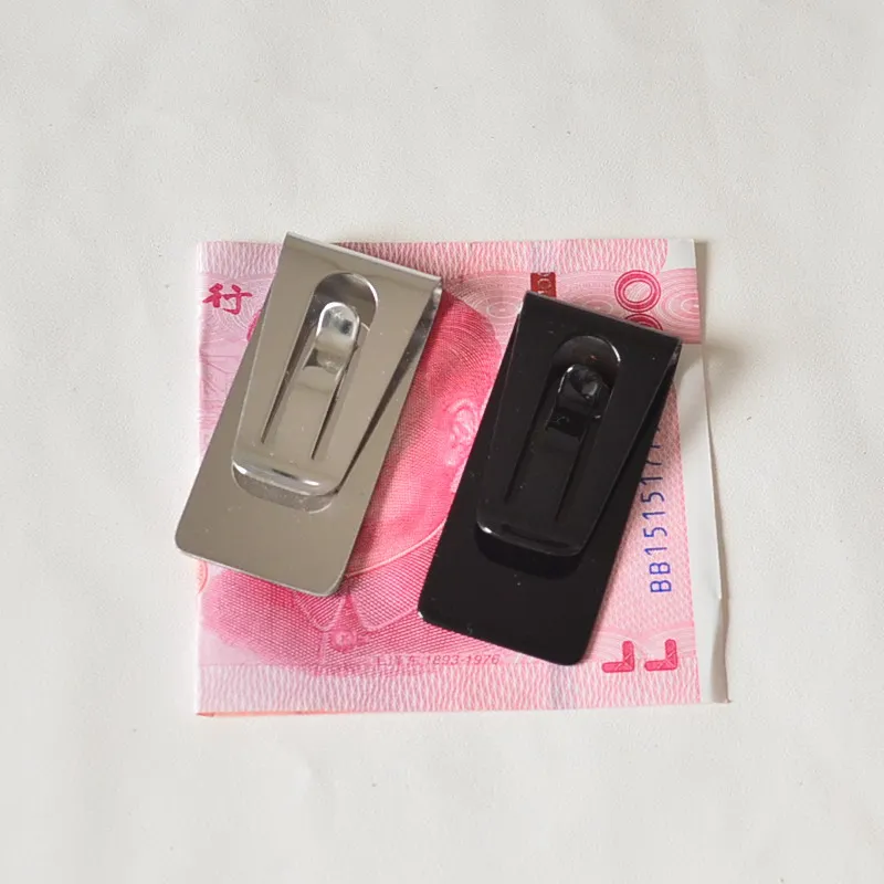 Стальные зажимы для денег мужчин металлические черные Зажимы заказ стальной