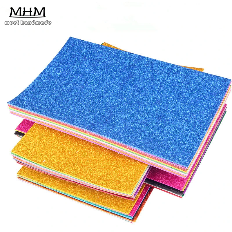 (10 шт./лот) A4 губчатая бумага блестящая золотая фольга ручная работа EVA
