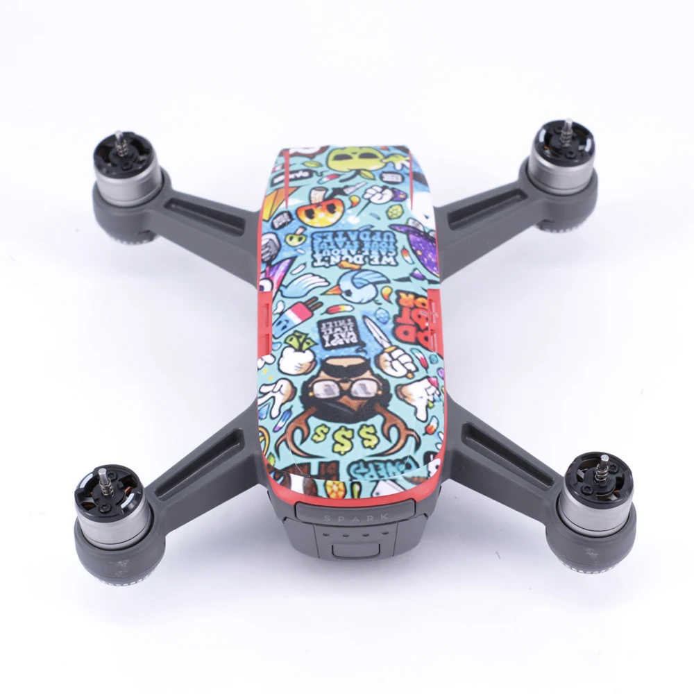 8 шт./лот видов цветов камуфляжные наклейки на Дрон для DJI Spark Skin UAV ПВХ