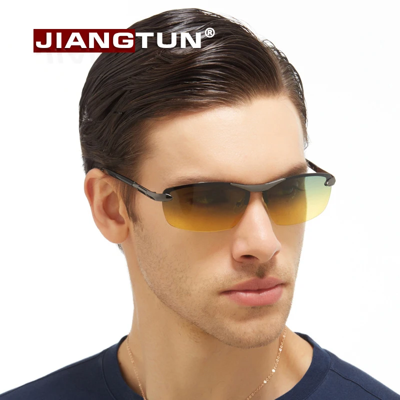 JIANGTUN 2020 солнцезащитные очки для вождения днем и ночью мужские поляризованные с