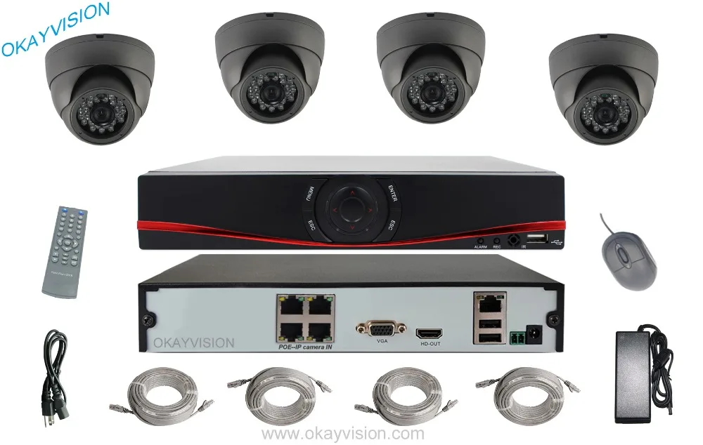 Новое поступление 4 шт. vandalproof 960 P IP камеры и 4ch NVR комплект | Безопасность защита