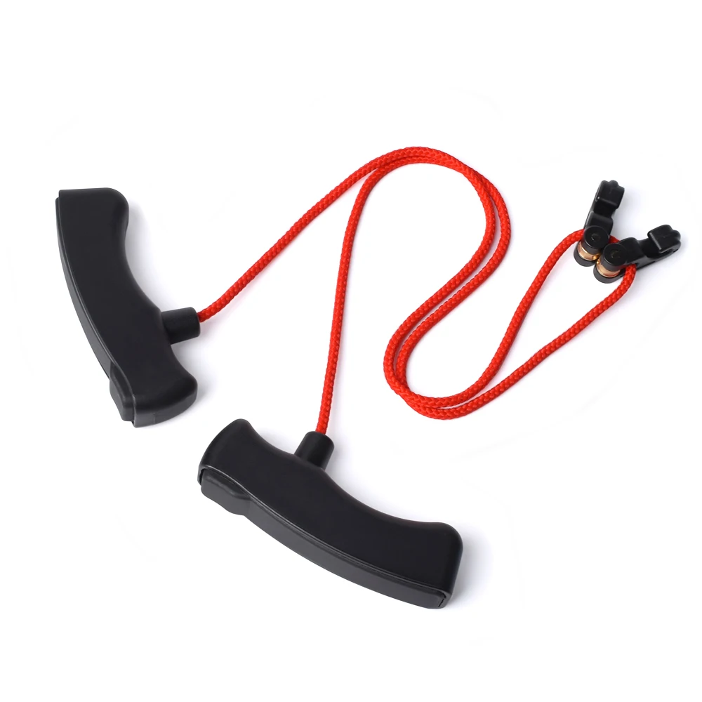

1X Crossbow Rope Cocking Device Double Handles Archery Red String Free shipping